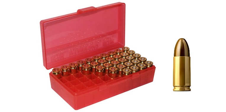 <br />AMMO BOX for PISTOL, REVOLVER Cartridges